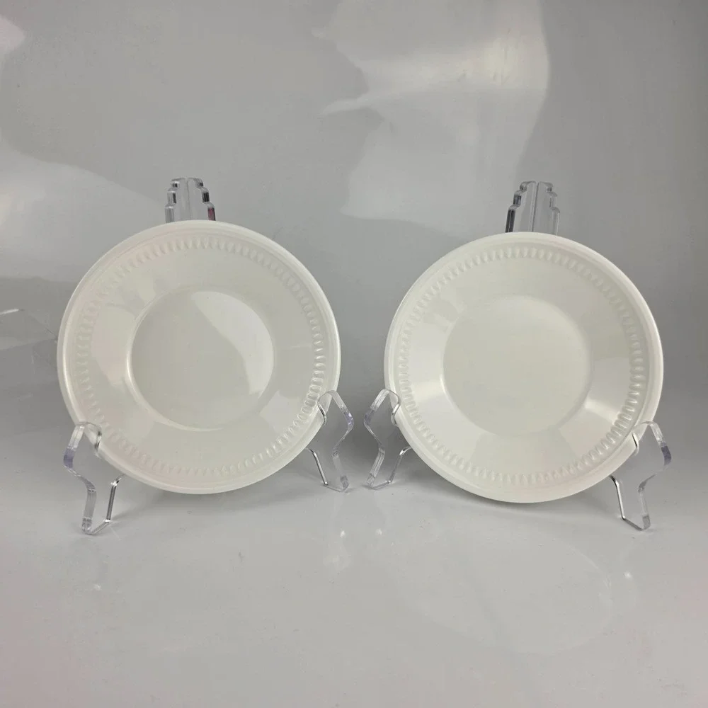 Wedgwood Colosseum Flat Cup & Saucer Set of 2 Pairs Bone China England